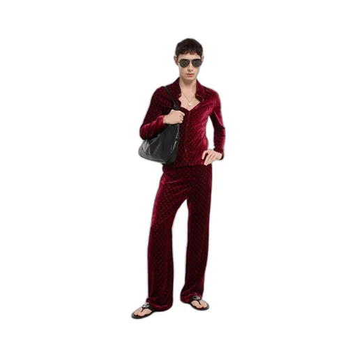 Gg Stretch Velvet Devoré Pants