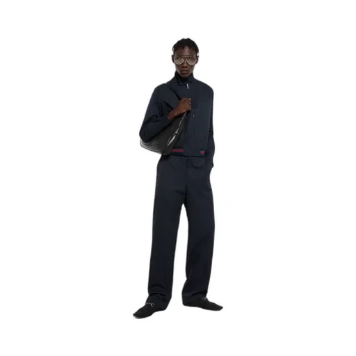 Cotton Twill Pants With Embroidery