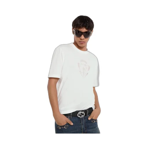 Cotton Jersey T-Shirt With Devoré Detail