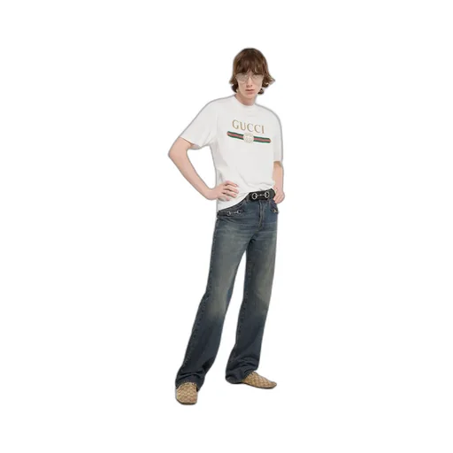 Silk Blend Jersey T-Shirt With Print