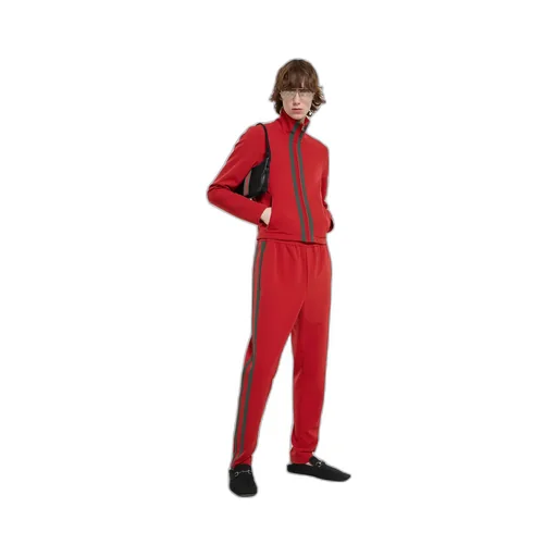Stretch Nylon Sportswear Pants With Web