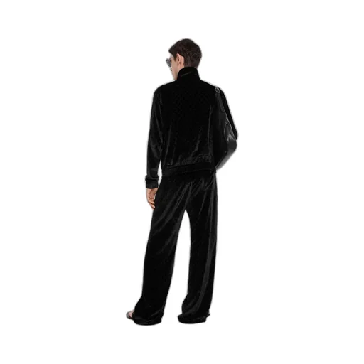 Gg Stretch Velvet Devoré Zipped Jacket