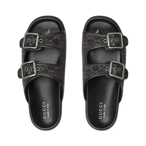 Slide Sandal With Buckles