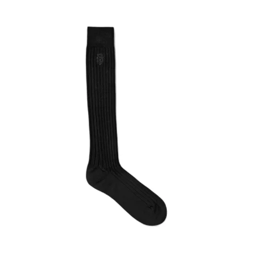 Knit Cotton Socks With Embroidery
