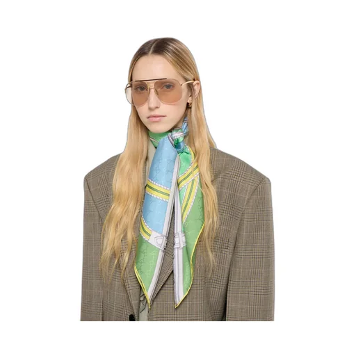 Printed Silk Jacquard Carré