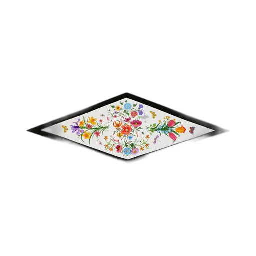 Printed Silk Twill Diamond Scarf