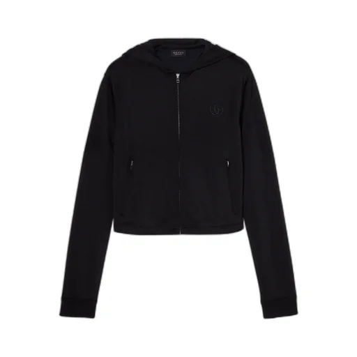 Jersey Zip Jacket With Embroidery
