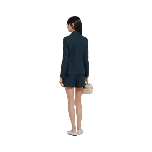 Gg Cotton Gabardine Zip Jacket