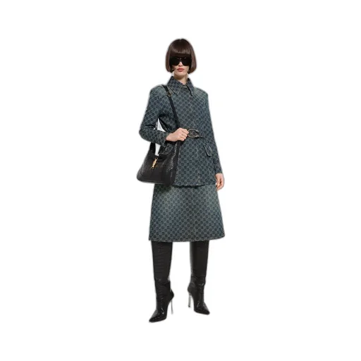 Gg Cotton Denim Jacquard Jacket