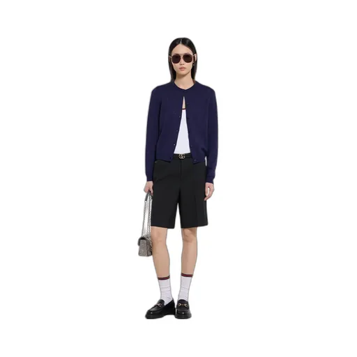 Gg Pointelle Cotton Silk Cardigan