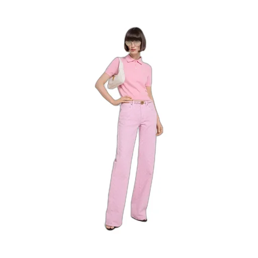 Knit Wool Polo Shirt With Embroidery
