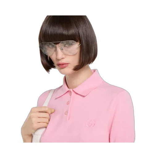 Knit Wool Polo Shirt With Embroidery