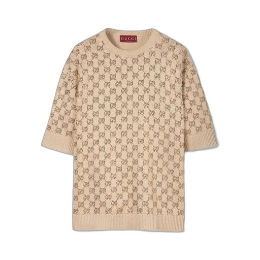 Wool Cashmere Jumper With Crystals