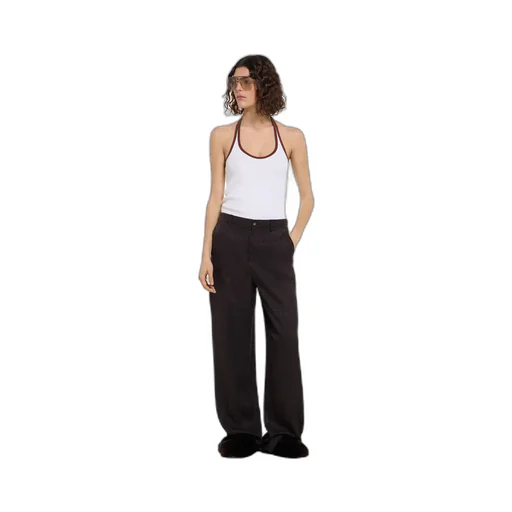 Horsebit Silk Jacquard Trousers
