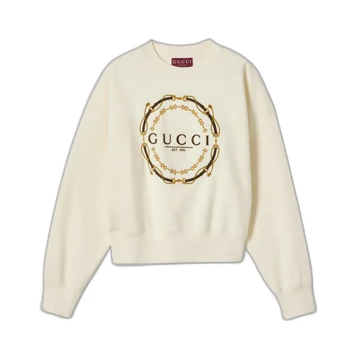 Cotton Jersey Sweatshirt With Print