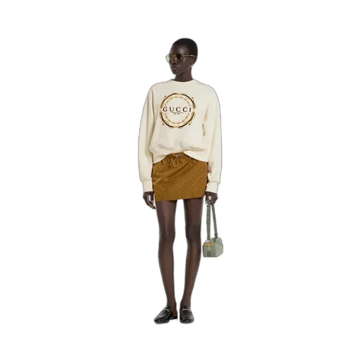 Cotton Jersey Sweatshirt With Print