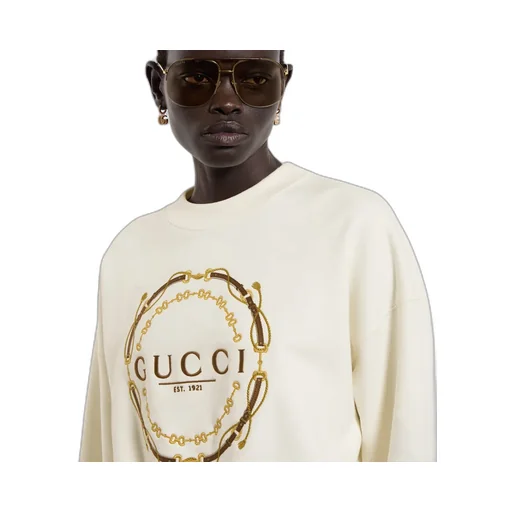 Cotton Jersey Sweatshirt With Print
