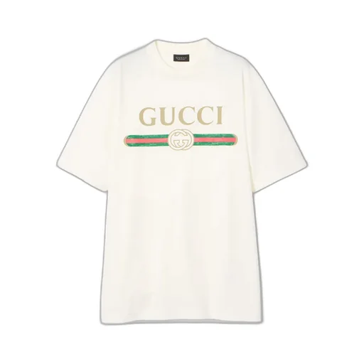 Cotton Jersey And Silk T-Shirt With Print