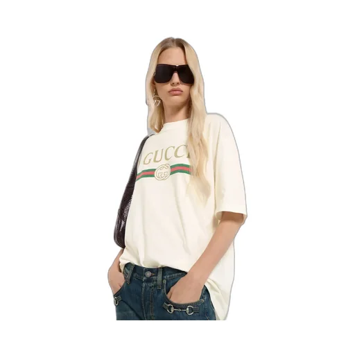 Cotton Jersey And Silk T-Shirt With Print