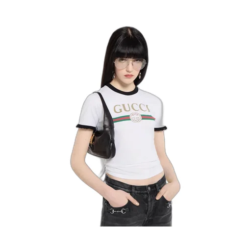 Cotton Jersey T-Shirt With Print