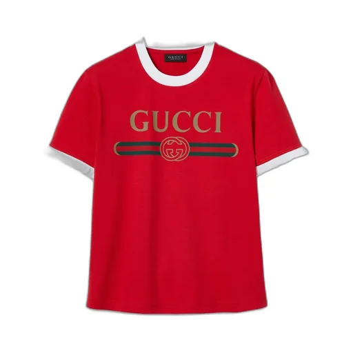 Cotton Jersey T-Shirt With Print