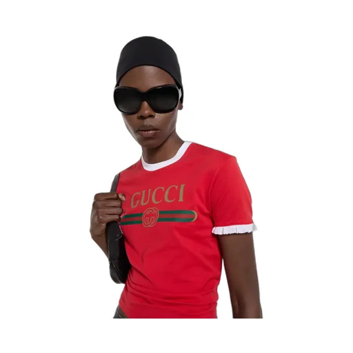 Cotton Jersey T-Shirt With Print