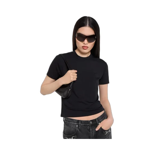Rayon Jersey T-Shirt With Embroidery