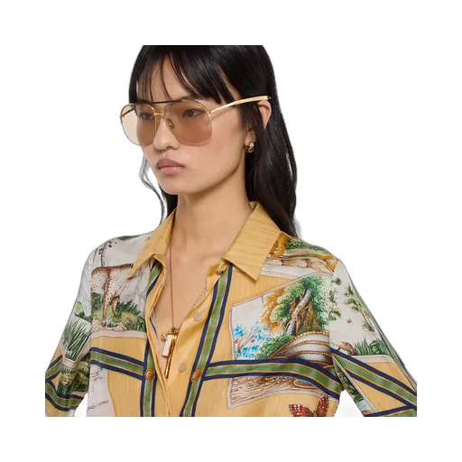 Printed Silk Twill Shirt