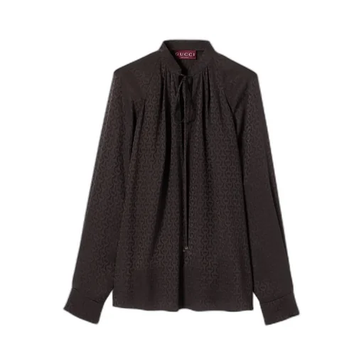 Horsebit Silk Jacquard Shirt