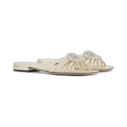Slide With Crystal Interlocking G