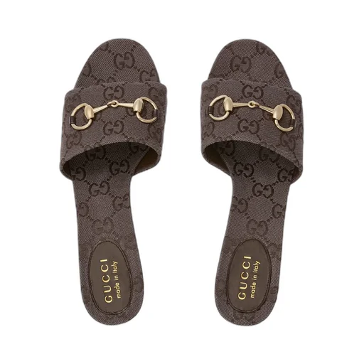 Slide Sandal With Horsebit