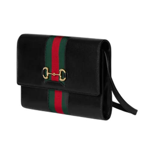Gucci Horsebit Web Wallet With Strap