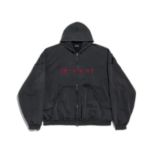 Dirac Equation Pulled Zip-Up Hoodie Large Fit