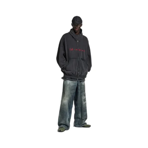 Dirac Equation Pulled Zip-Up Hoodie Large Fit
