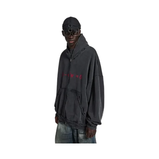Dirac Equation Pulled Zip-Up Hoodie Large Fit