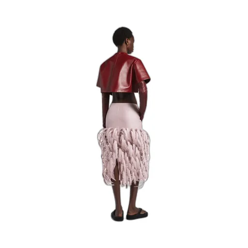 Fluffy Feathers Pencil Skirt