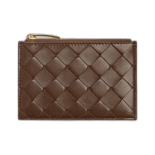 Intrecciato Zipped Card Case