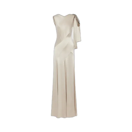 Bias-Cut Evening Gown