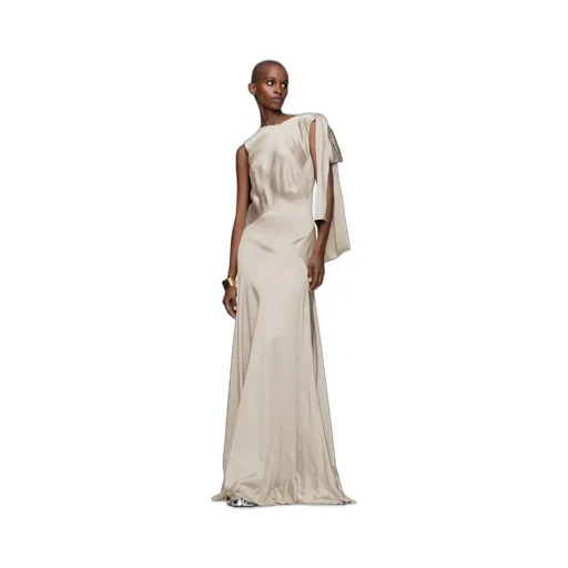 Bias-Cut Evening Gown