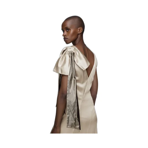 Bias-Cut Evening Gown