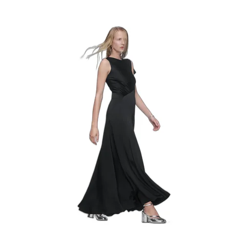 Bias-Cut Evening Gown