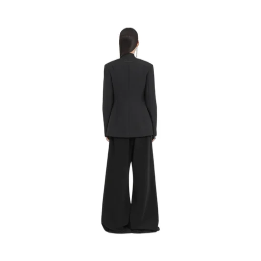 Collarless Suit Jacket