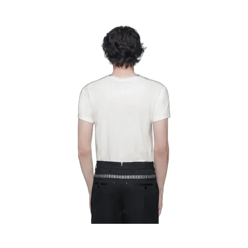Cotton T-Shirt With Check Panel