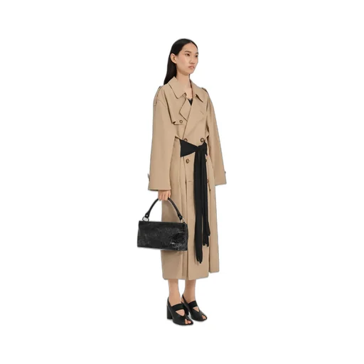 Cotton Trench Coat With Gloves