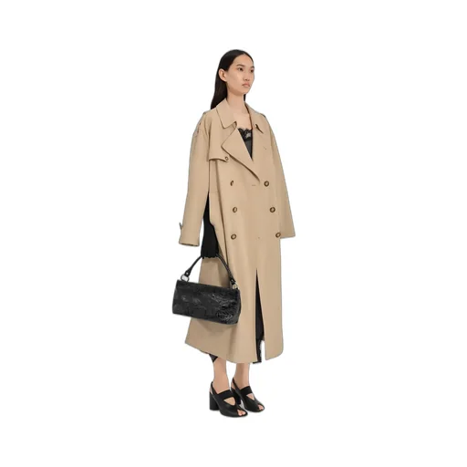 Cotton Trench Coat With Gloves