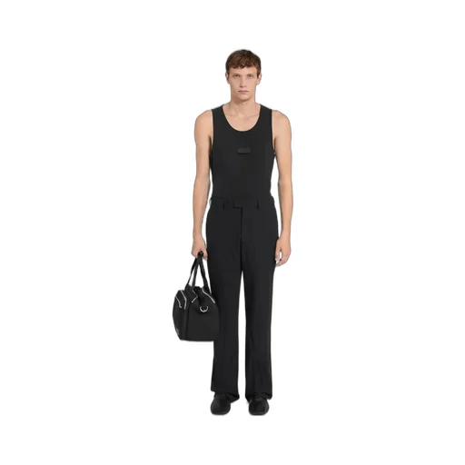 Creased Wool-Blend Trousers