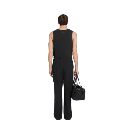 Creased Wool-Blend Trousers