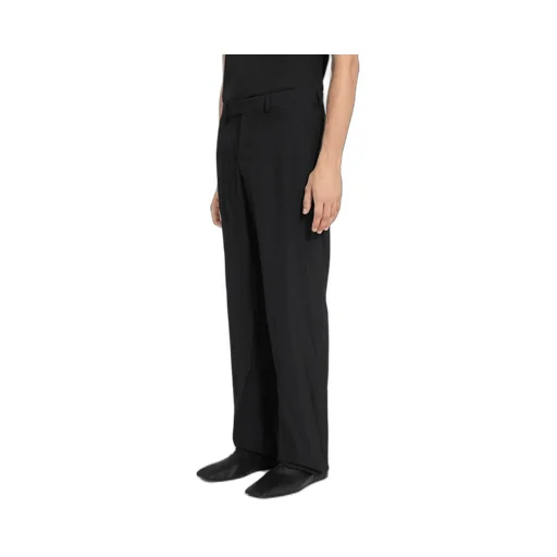 Creased Wool-Blend Trousers