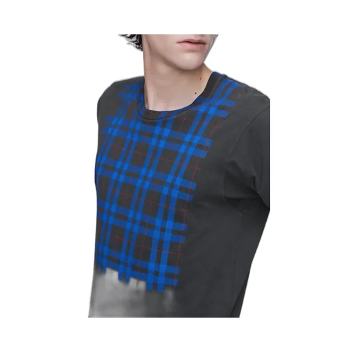 Cotton T-Shirt With Check Panel