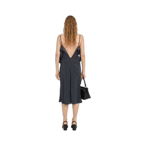 Folded Jacquard Slip Dress